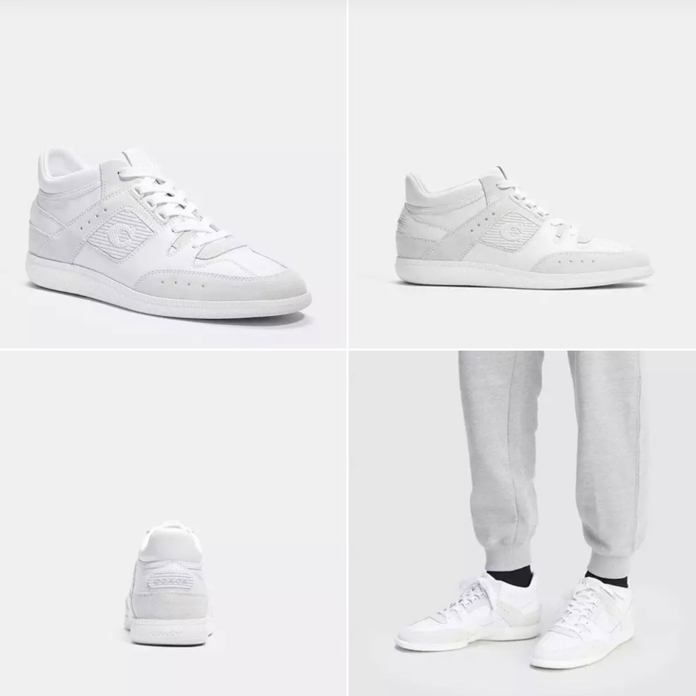 COACH Restored Citysole Mid Top White Leather Sneakers Trainers COMFORTABLE SHOE - Picture 4 of 16